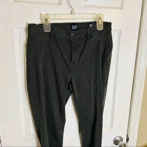 GAP Skinny Leg Mid Rise Stretch Grey Chino Pants Women's Size 12